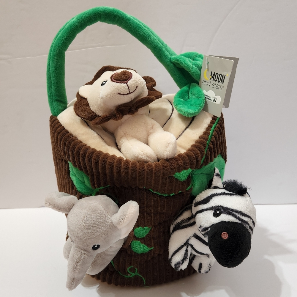 Moon & Stars Multi Piece Jungle Tree Plush Animals~ Baby Gift